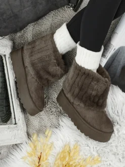 Buty a'la śniegowce damskie z futerkiem Irelle