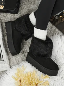 Buty a'la śniegowce damskie z futerkiem Irelle