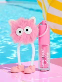 Błyszczyk do ust dla dzieci z puszystym potworkiem Dark Pink