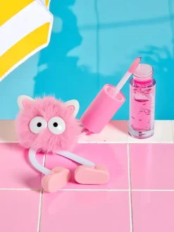 Błyszczyk do ust dla dzieci z puszystym potworkiem Dark Pink