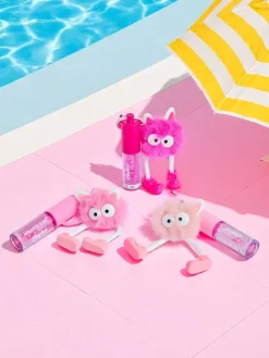 Błyszczyk do ust dla dzieci z puszystym potworkiem Dark Pink