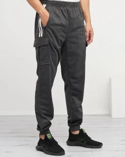 Ciemnoszare męskie spodnie dresowe - Odzież