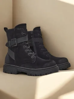 Czarne damskie botki typu workery Miros