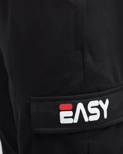 Czarne męskie spodnie dresowe z kieszeniami - Odzież