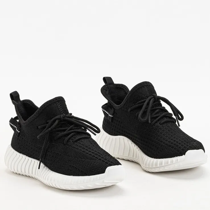 Czarno-białe damskie buty sportowe Fransi - Obuwie