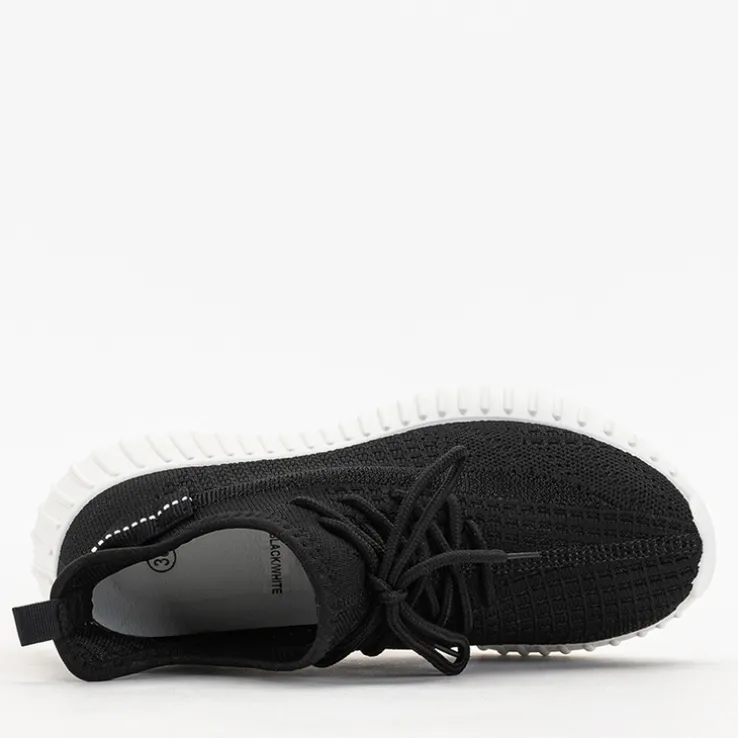 Czarno-białe damskie buty sportowe Fransi - Obuwie