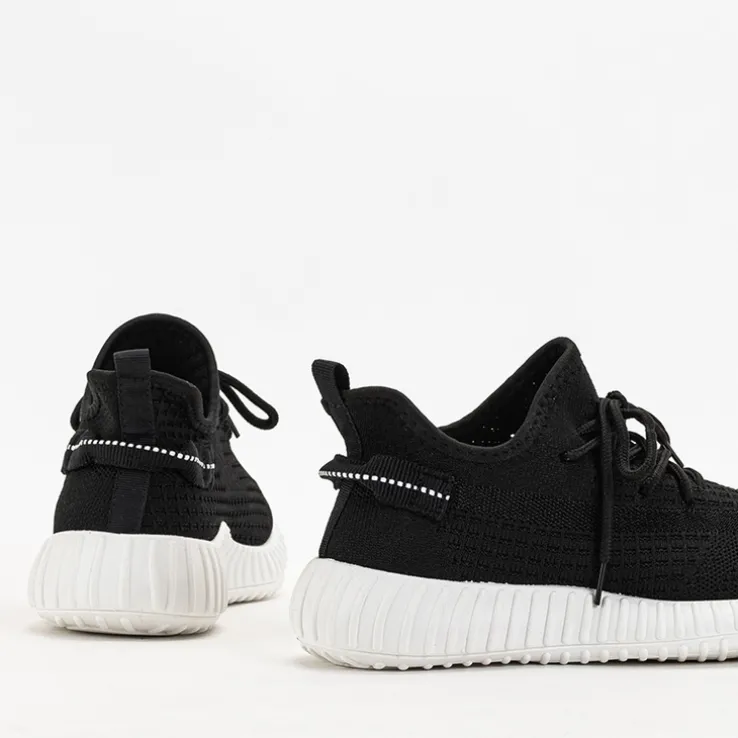 Czarno-białe damskie buty sportowe Fransi - Obuwie