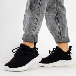 Czarno-białe damskie buty sportowe Fransi - Obuwie