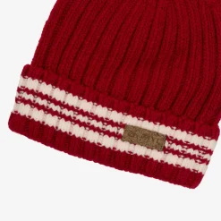 Czerwona męska czapka z domieszką wełny - Akcesoria