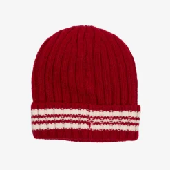 Czerwona męska czapka z domieszką wełny - Akcesoria