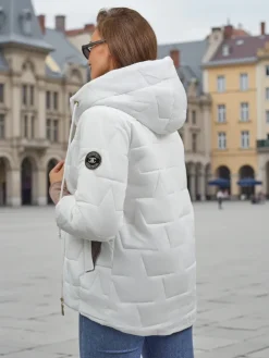 Damska kurtka pikowana z kapturem i ściągaczami na rękawach Raven Peak