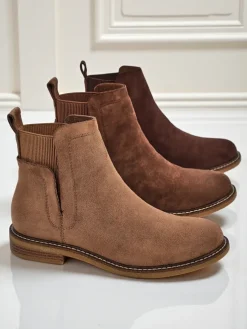 Damskie botki a'la sztyblety z eko-zamszu Veysi