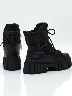 Damskie botki workery z kożuszkiem Cindora