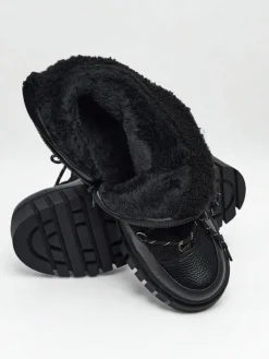 Damskie botki workery z kożuszkiem Cindora