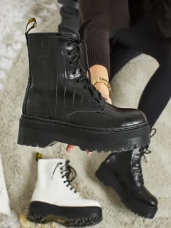 Damskie botki workery z tłoczeniem Arvessa