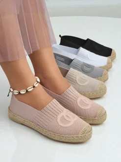 Damskie espadryle Theodora różowe z zamszowej skóry ekologicznej, płaskie