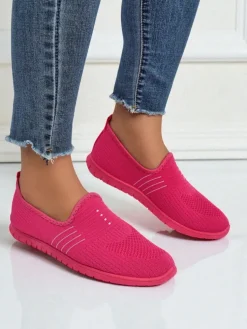 Damskie mokasyny Perseida komfortowa tkanina pomarańczowa na wiosnę i lato