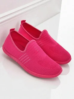 Damskie mokasyny Perseida komfortowa tkanina pomarańczowa na wiosnę i lato