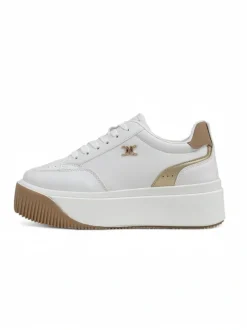 Damskie sneakersy Arianna Bianco na platformie ze skóry ekologicznej 5 cm