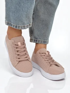 Damskie sneakersy Royalfashion Calista Rosa - różowe buty na wiosnę i lato