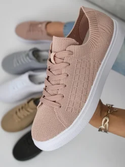 Damskie sneakersy Royalfashion Calista Rosa - różowe buty na wiosnę i lato