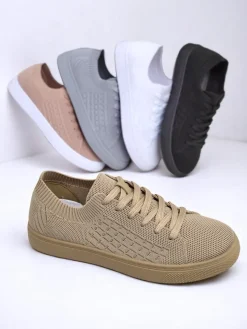 Damskie sneakersy Royalfashion Calista Rosa - różowe buty na wiosnę i lato