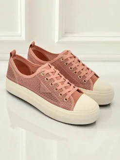 Damskie trampki Afrodyta Rosa – przewiewne różowe buty z tkaniny na lato