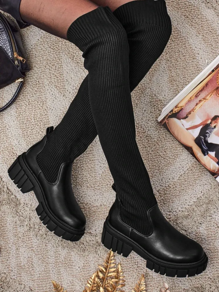 Damskie wsuwane kozaki Obsidian Rose