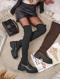 Damskie wsuwane kozaki Obsidian Rose