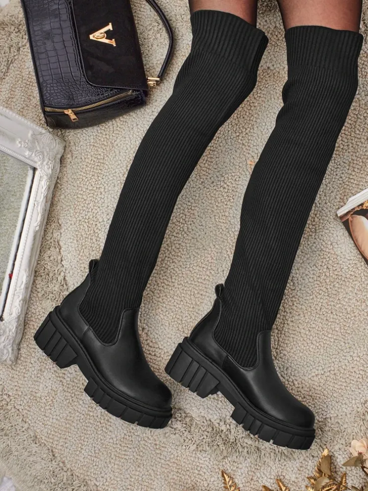 Damskie wsuwane kozaki Obsidian Rose