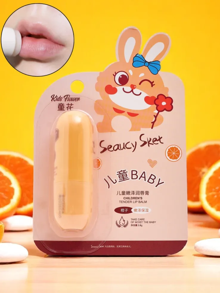 Dziecięcy balsam do ust - nawilża i regeneruje - pomarańczowy