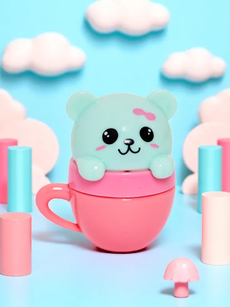 Dziecięcy balsam do ust z misiem w kubeczku - nawilża i regeneruje