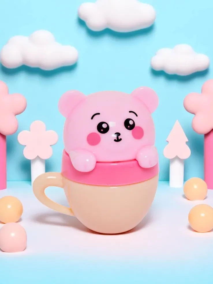 Dziecięcy balsam do ust z misiem w kubeczku - nawilża i regeneruje