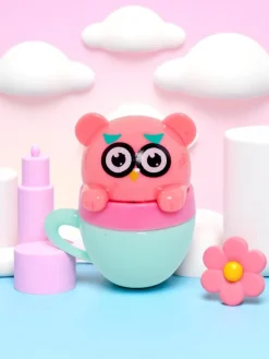 Dziecięcy balsam do ust z misiem w kubeczku - nawilża i regeneruje