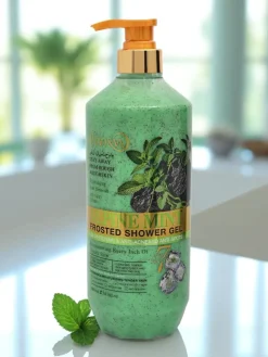 Żel pod prysznic z Miętą peelingujący- nawilżający i przeciwstarzeniowy