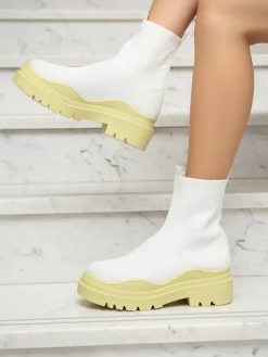 Eleganckie Buty Damskie Limonka w Stylu Vintage