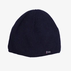 Granatowa męska ocieplana czapka - Akcesoria
