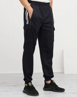 Granatowe męskie spodnie dresowe - Odzież