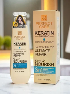 Keratinowy Szampon Anti-Dandruff Perseus Gloss Nourish 3w1 800ml