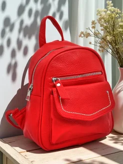 Kolekcja Artemisia: Mały Plecak Damski Królewska Moda z Eko-skóry Czerwony