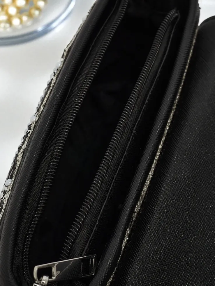 Kopertowa torebka damska z cyrkoniami Zyora