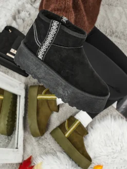 Krótkie buty a'la śniegowce damskie Althea