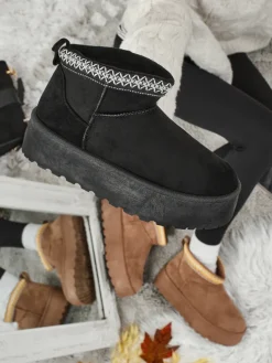 Krótkie buty a'la śniegowce damskie Nymeria