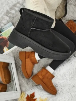 Krótkie buty a'la śniegowce damskie Liorah