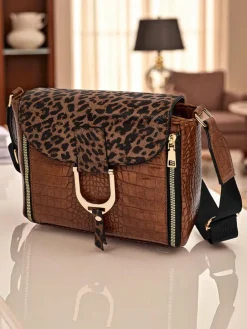 Lakierowana mała damska torebka z eko skóry Sable Arc