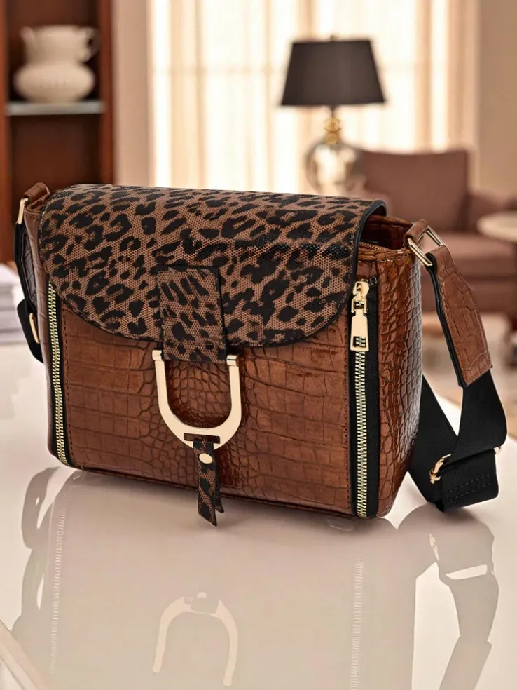 Lakierowana mała damska torebka z eko skóry Sable Arc