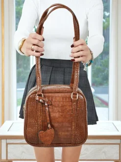 Lakierowana mała damska torebka z eko skóry Velinne