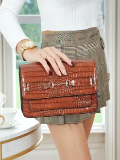 Lakierowana mała damska torebka z eko skóry Lunisse