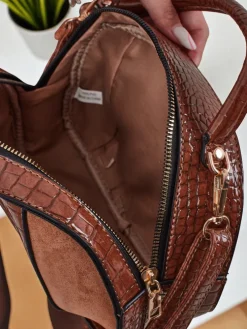 Mała damska torebka z eko skóry lakierowanej Lunar Space