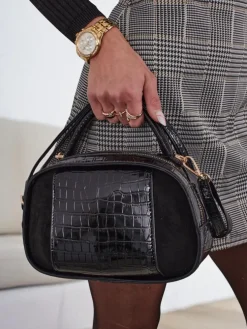 Mała damska torebka z eko skóry lakierowanej Lunar Space